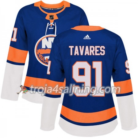 New York Islanders tröja John Tavares 91 Adidas 2017-2018 Blå Authentic - Dame NHL Tröjor